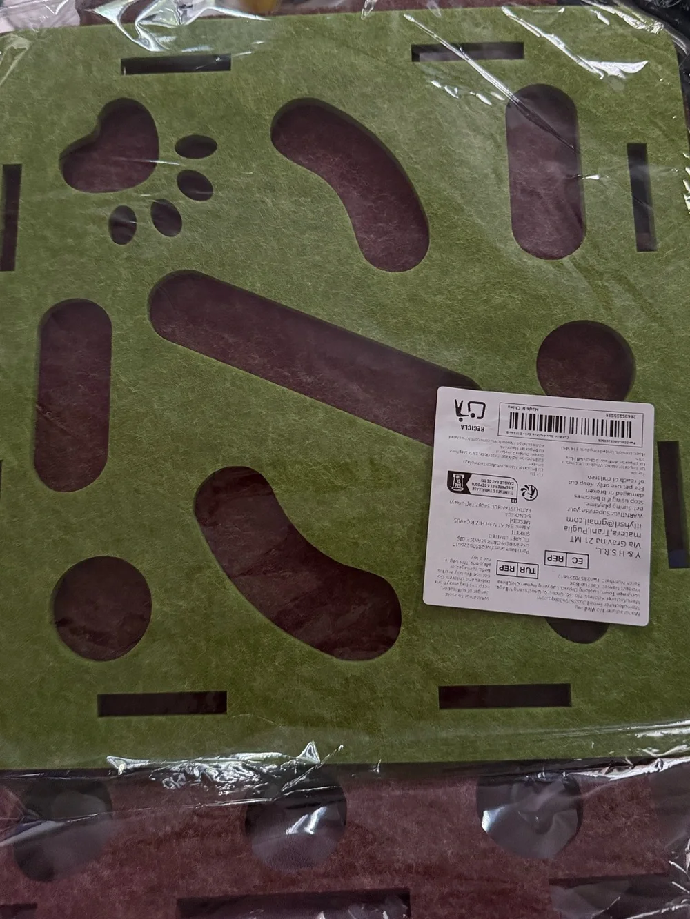 😸 Interactive Felt Puzzle Mat for Cats l - Green